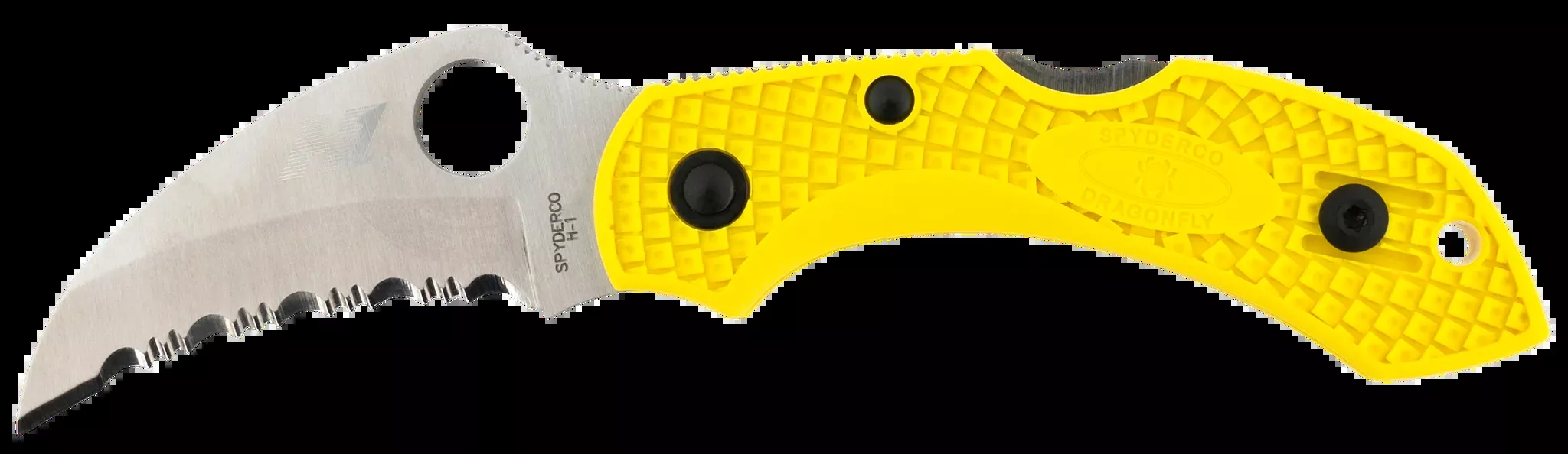 Dragonfly 2 Salt 2.30″ Hawkbill Serrated Folding Knife – Yellow