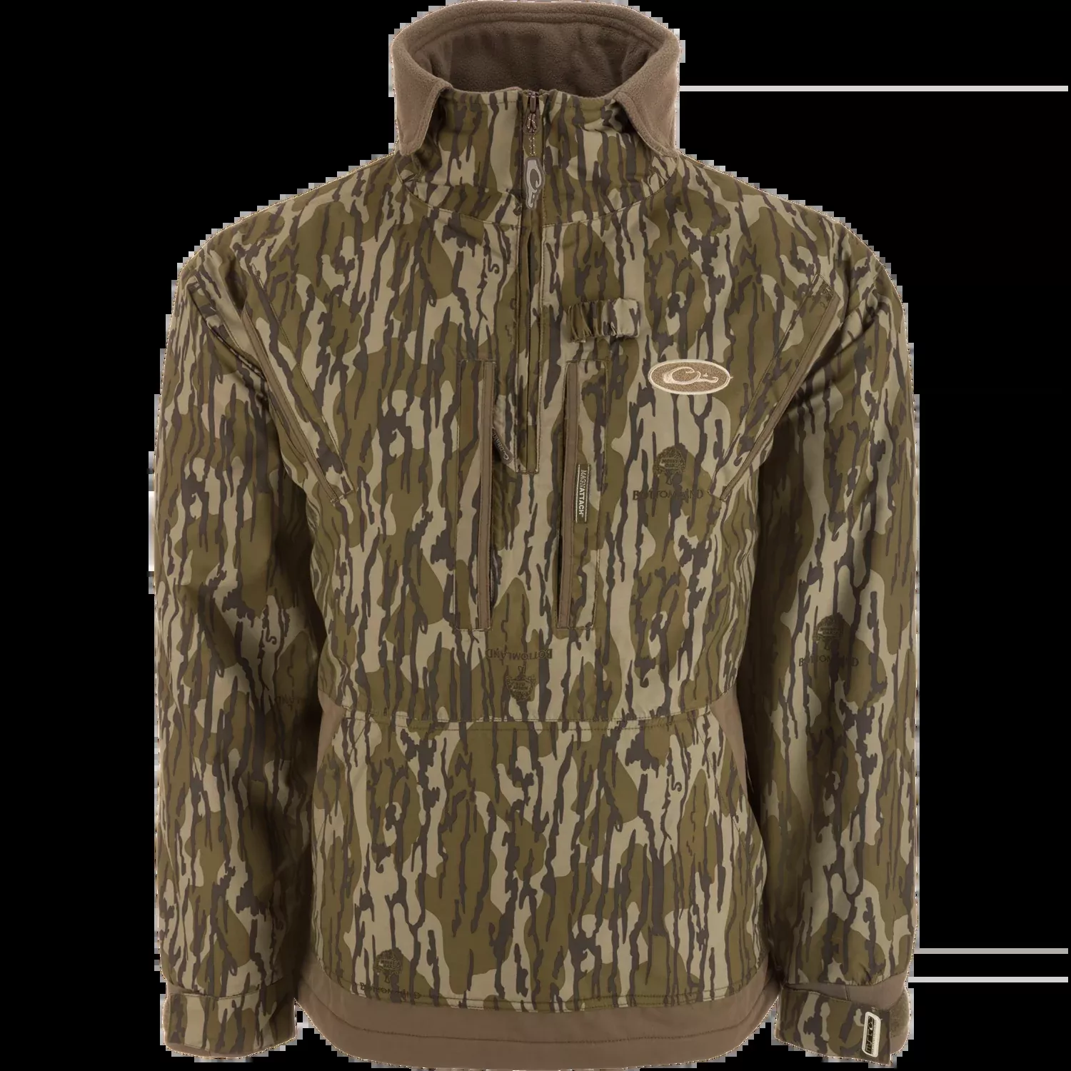 Drake MST Waterproof Fleece-Lined Quarter Zip Jacket – Mossy Oak Original Bottomland #DW2252