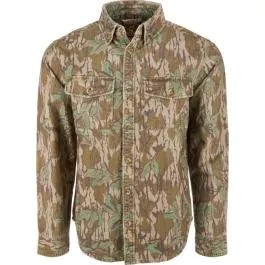Drake Waterfowl Men's Throwback 80 Field Shirt - Greenleaf - M