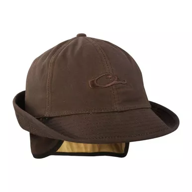 DRAKE Waxed Canvas Jones Brown Hat (DH7007-BRN)