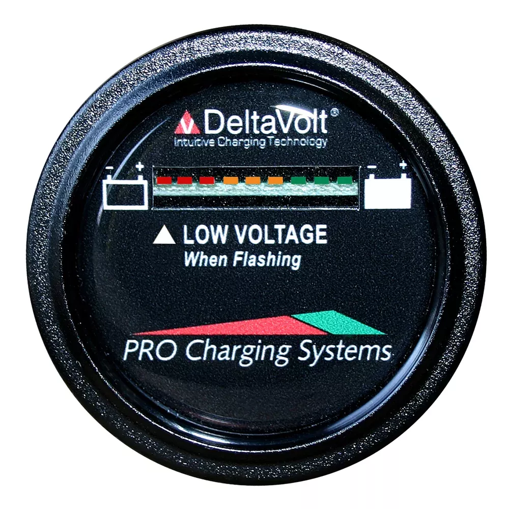 Dual Pro Battery Fuel Gauge – DeltaView Link Compatible – 12V System (1-12V Battery, 2-6V Batteries) [BFGWOV12V]