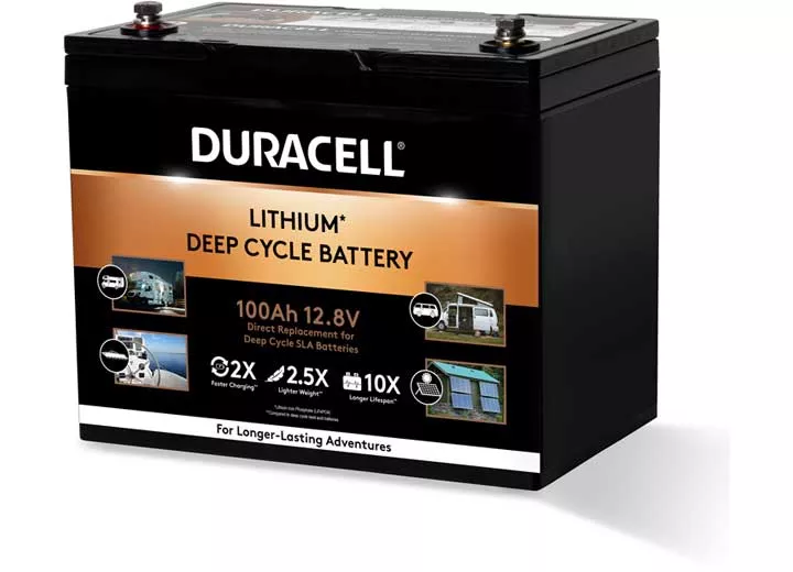 Duracell Lithium-Iron Phosphate Deep Cycle 12.8V 100 Ah Battery• DRB100LFP