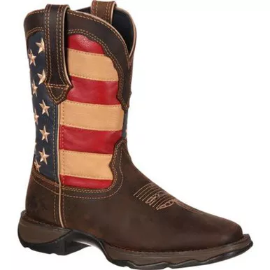 Durango Lady Rebel 10" Patriotic PullOn Square Toe Western RD4414