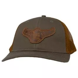 DUX Mallard Leather Patch Hat – Olive
