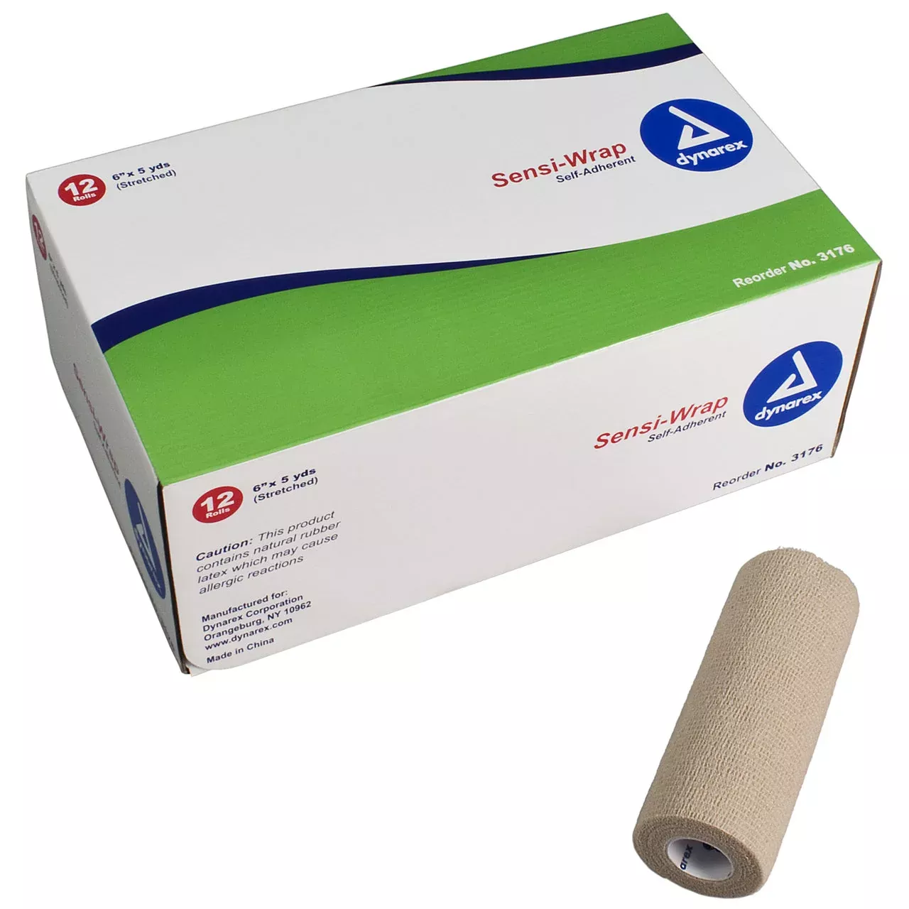 Dynarex Sensi-Wrap Bandage Rolls – 6″ x 5 yd – 12 per box