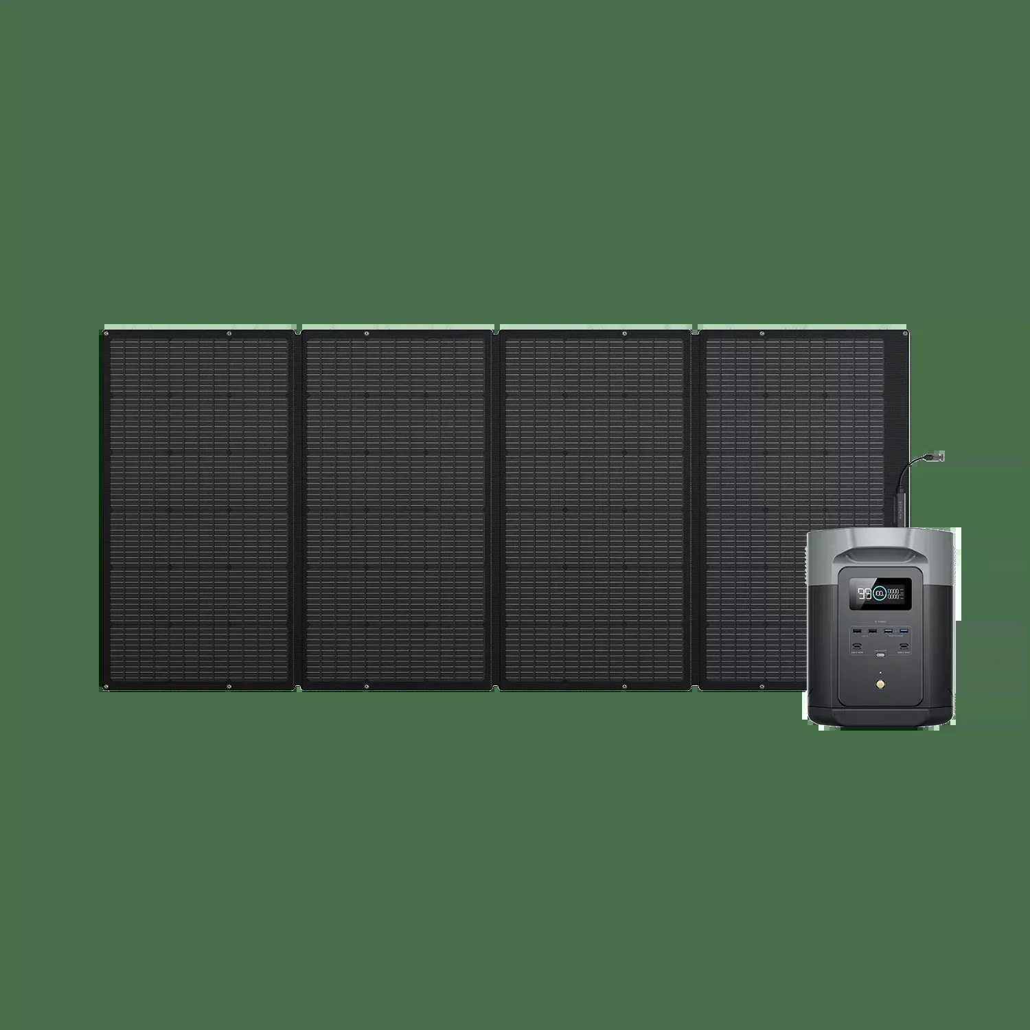 EcoFlow DELTA 2 Max + 400W Solar Panel | 3400W, 2048Wh, X-Boost, Home & Outdoors