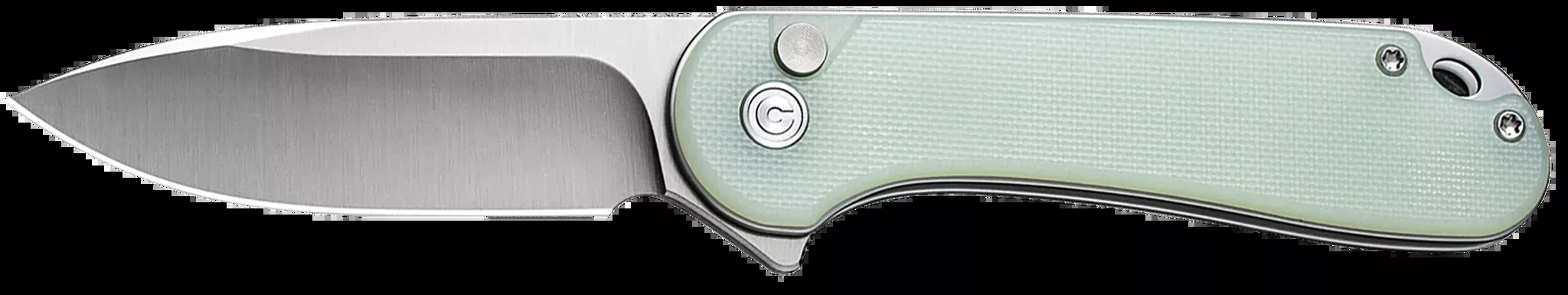 Elementum IIEDC 2.96″ Folding Drop Point Plain Knife – Natural G10 Handle