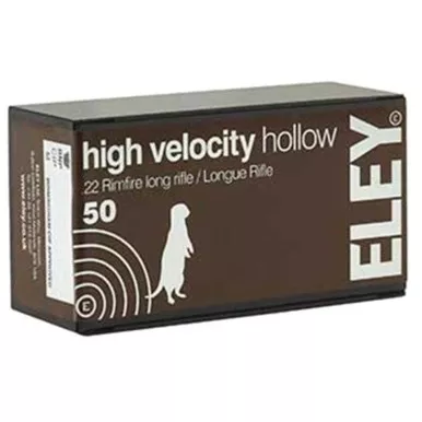 Eley 05200 High Velocity Hollow 22LR 40 GR HP 50 Rounds