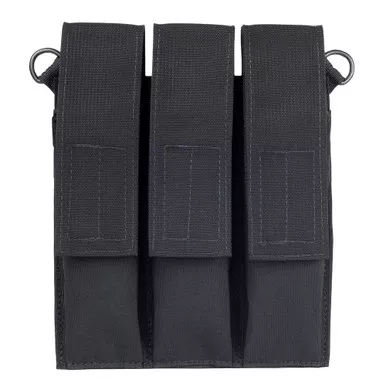 ELITE SURVIVAL SYSTEMS Velcro Attach Black Triple Magazine Pouch (HL-109-B)