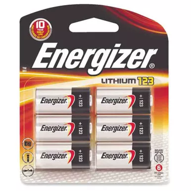 Energizer Lithium 123 Battery 6 Pack