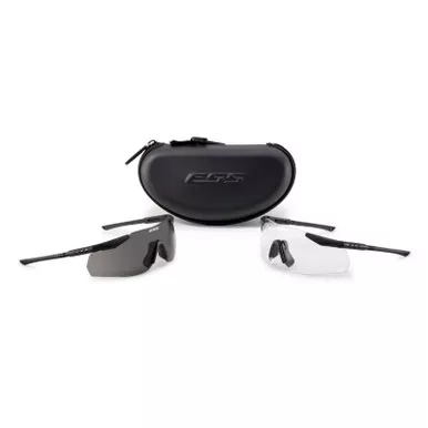 ESS 740-0001 ICE NARO Eyeshield 2X Kit, Black Frame w/ Clear & Smoke Gray Lens