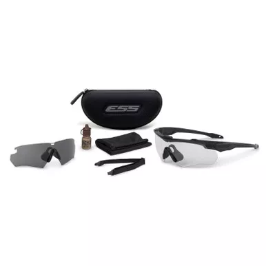 ESS EE9032-02 CrossBlade Eyeshield 2LS Kit, Black Frame w/ Clear & Smoke Lens