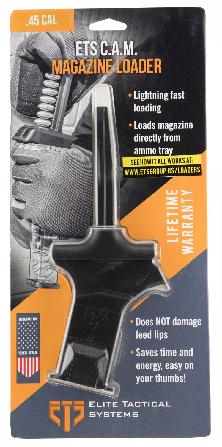 ETS GroupC.A.M Mag Loader Double & Single Stack Style with Black Finish for 45 ACP Pistols