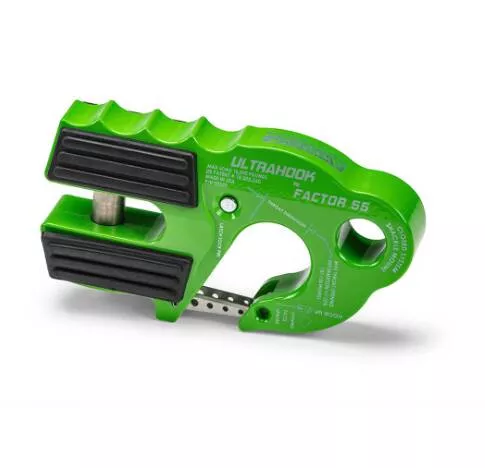 Factor 55 UltraHook Winch Hook with Shackle Mount, Green• 00250-08