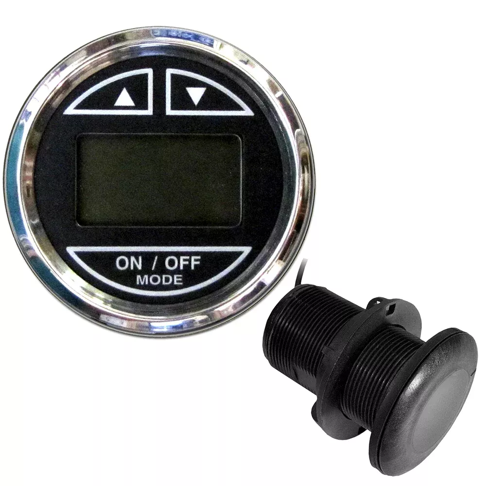 Faria Chesapeake Black 2″ Depth Sounder w/Thru-Hull Transducer [13795]