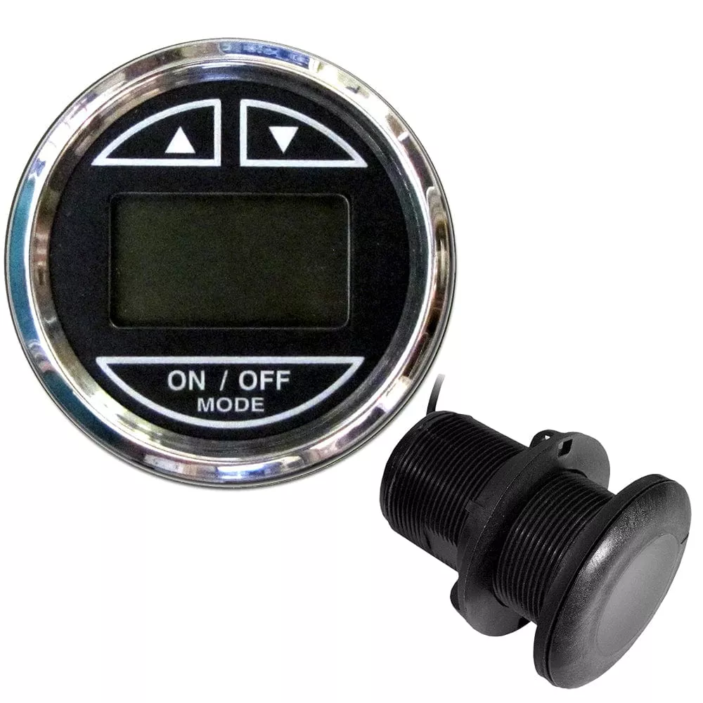 Faria Chesapeake Black 2″ Depth Sounder w/Thru-Hull Transducer