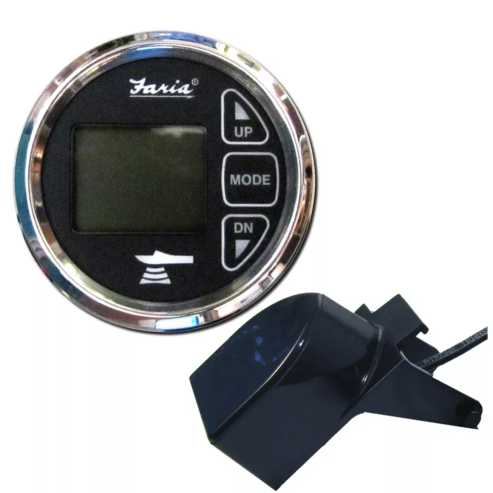 Faria Chesapeake Black 2″ Dual DepthTemp Sounder w/Transom Mount Transducer [13752]