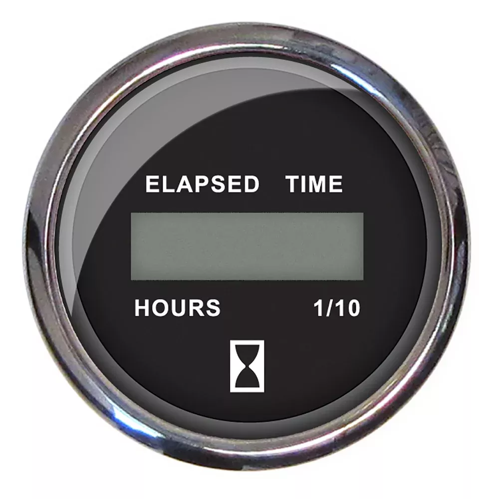 Faria Chesapeake Black 2″ Hourmeter (Digital) [13715]