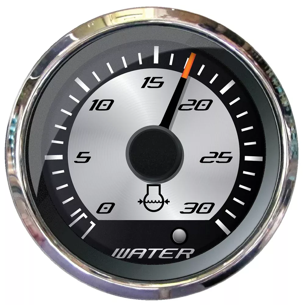 Faria Platinum 2″ Water Pressure Gauge – 30 PSI [22023]