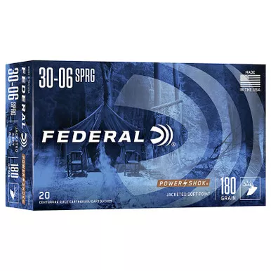 Federal 3006B Power-Shok 30-06 180 GR JSP 20 Rounds