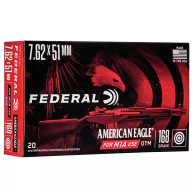 Federal A76251M1A American Eagle 7.62x51mm 168 GR OTM 20 Rounds