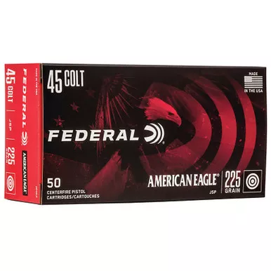 Federal AE45LC American Eagle 45 Colt 225 GR JSP 50 Rounds
