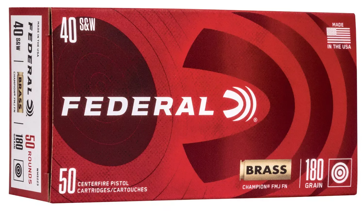 Federal Champion Training 40 S&W 180gr FMJ 50rd Box