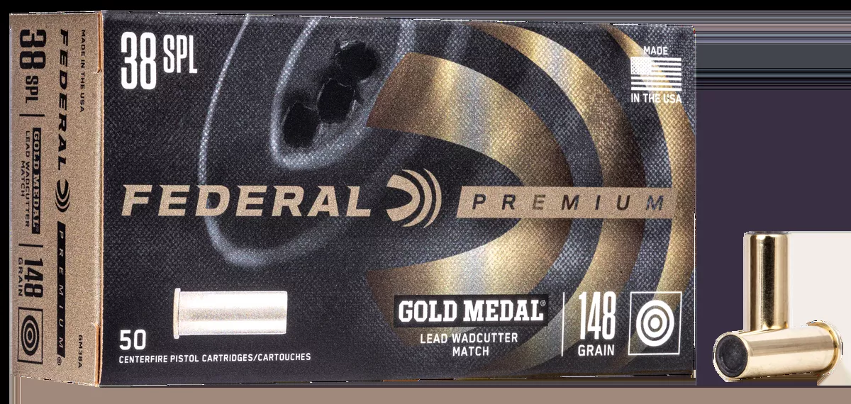 Federal Gold Medal 38 Special 148gr Lead 50rd Box