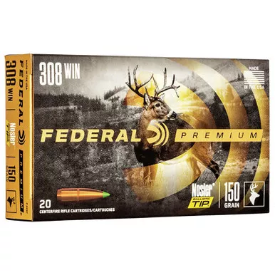 Federal P308F Premium 308 150 GR Nosler Ballistic Tip 20 Rounds