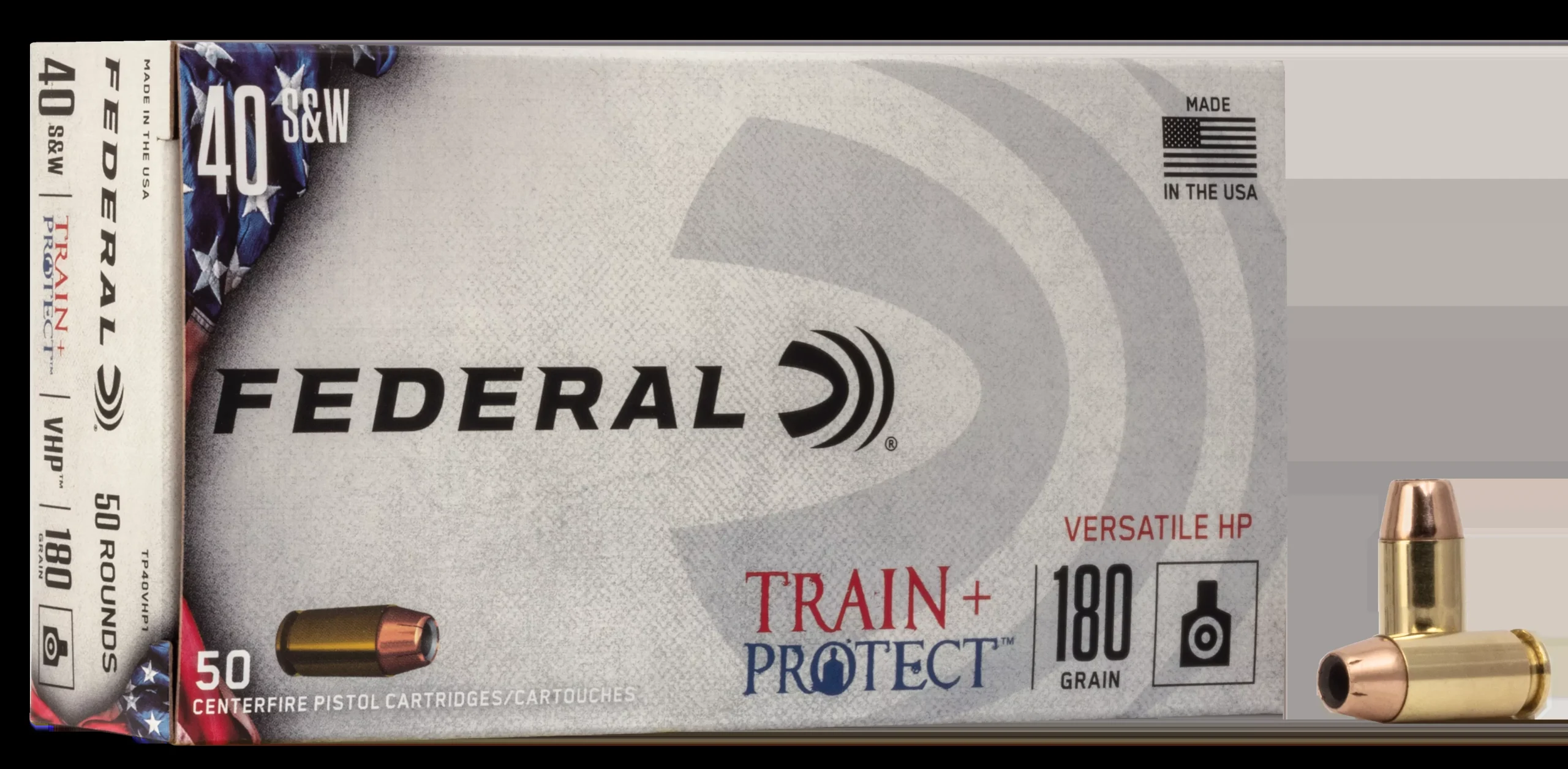 Federal Train + Protect40 S&W 180gr HP 50rd Box