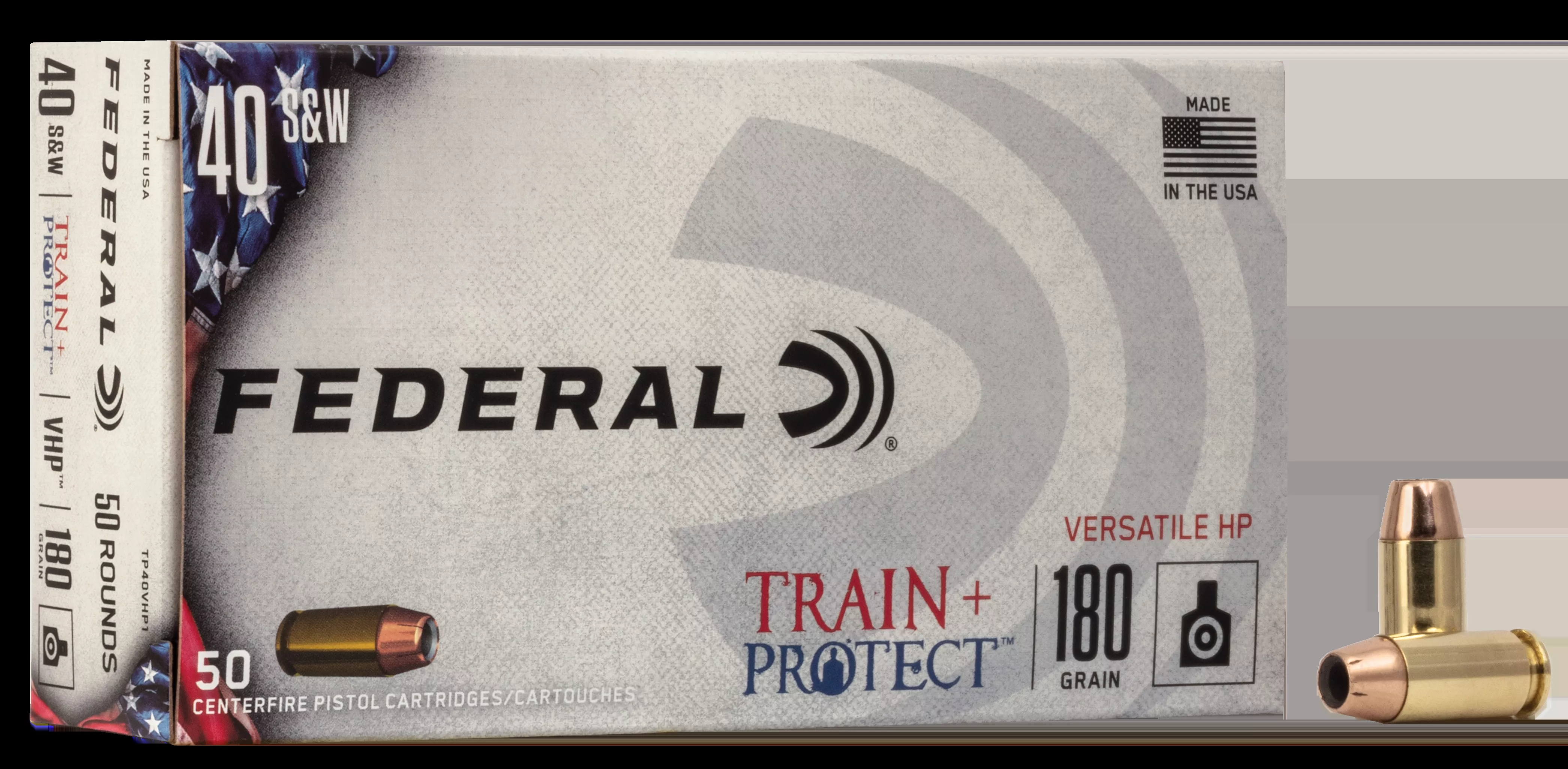 Federal Train + Protect40 S&W 180gr HP 50rd Box