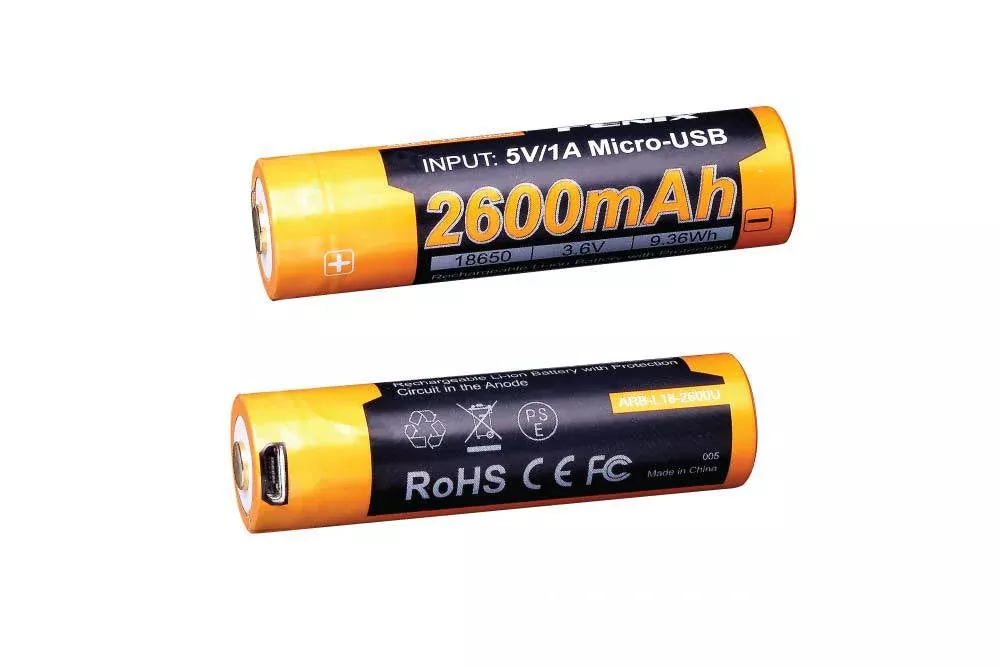 Fenix ARB-L18-2600U USB Rechargeable Li-ion 18650 Battery