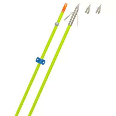Fin Finder Raider Pro Bowfishing Arrow Flo Green With Big Head Point
