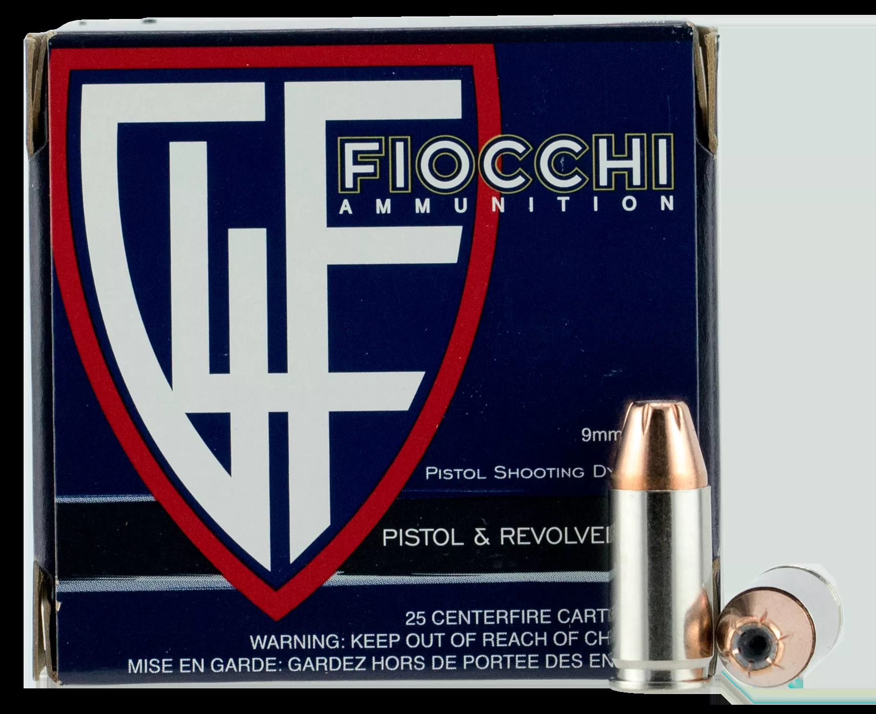 Fiocchi Hyperformance 9mm Luger 124gr XTP HP 25rd Box
