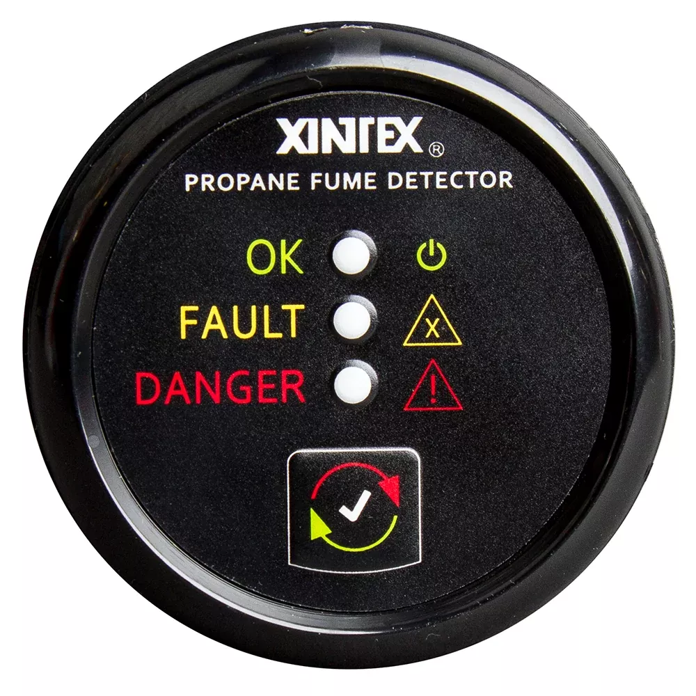 Fireboy-Xintex Propane Fume Detector w/Plastic Sensor – No Solenoid Valve – Black Bezel Display [P-1B-R]