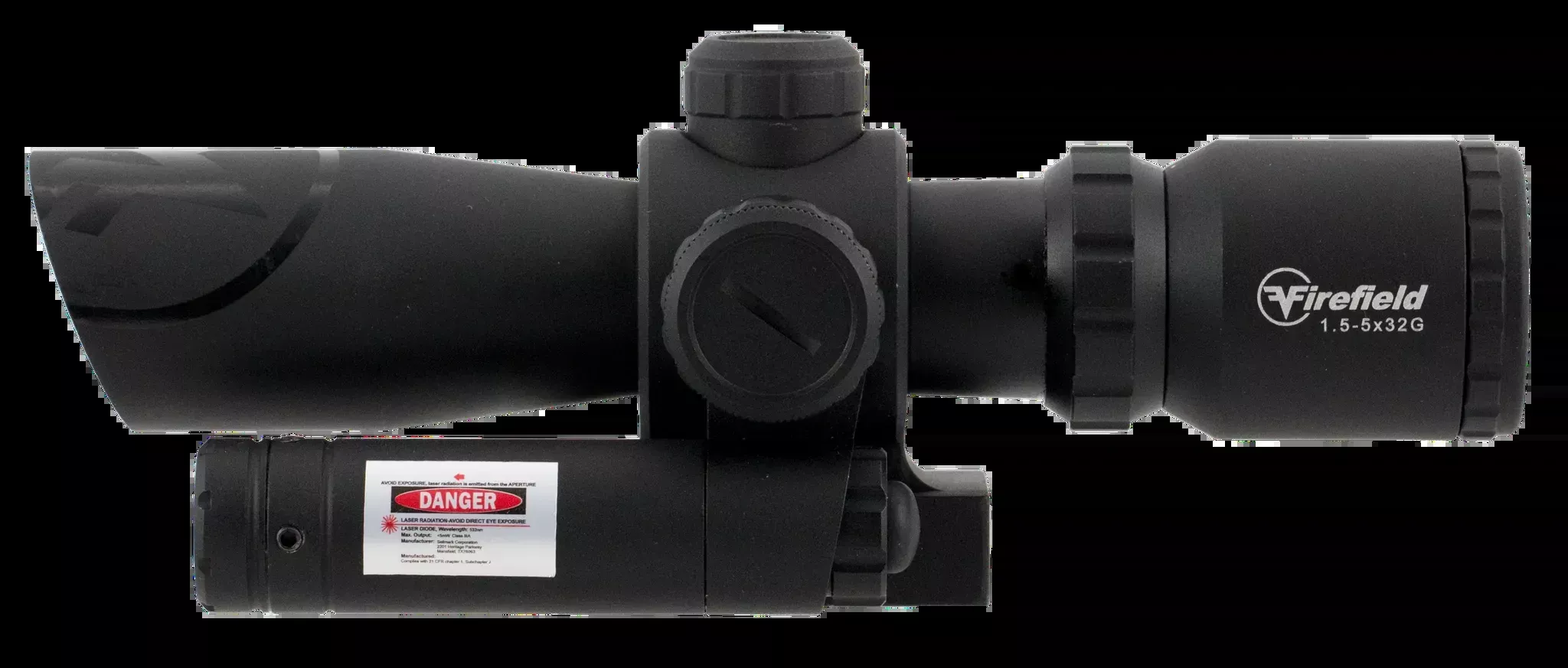 Firefield Barrage w/Green Laser Riflescope – 1.5-5x32mm Red/Green Mil-Dot Reticle
