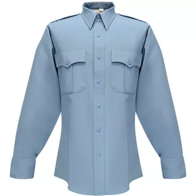 Flying Cross Men's Command 100% Polyester Long Sleeve Shirt with Zipper and Convertible Collar