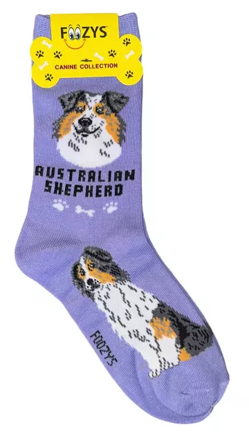 Foozys Ladies Australian Shepherd Socks #FCC-01