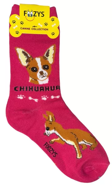 Foozys Ladies Chihuahua Dog Socks #FCC-09