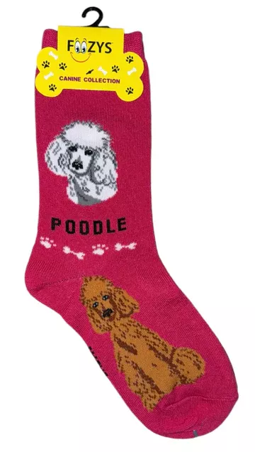 Foozys Ladies Poodle Dog Socks #FCC-30