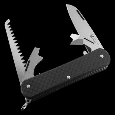 Fox Vulpis 4 Saw Carbon Fibre Penknife Folding Knife