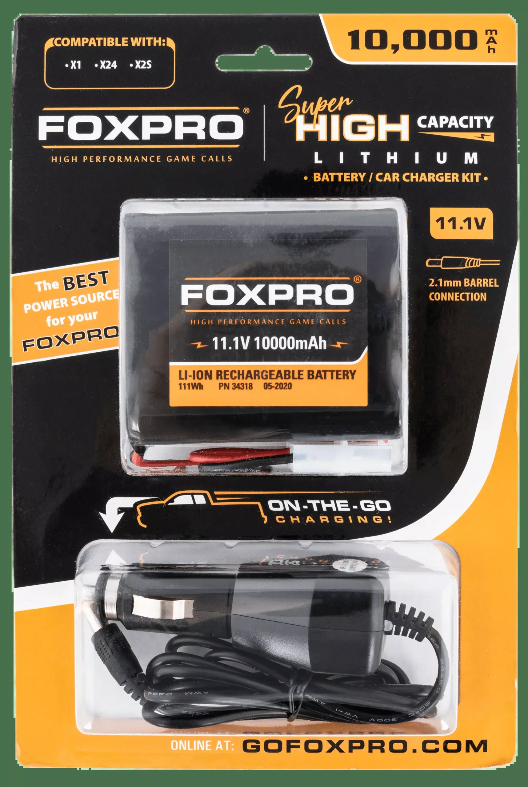 Foxpro Super High Capacity Battery & Car Charger, FoxproSupbattchg Super High Cap Bttery/charg