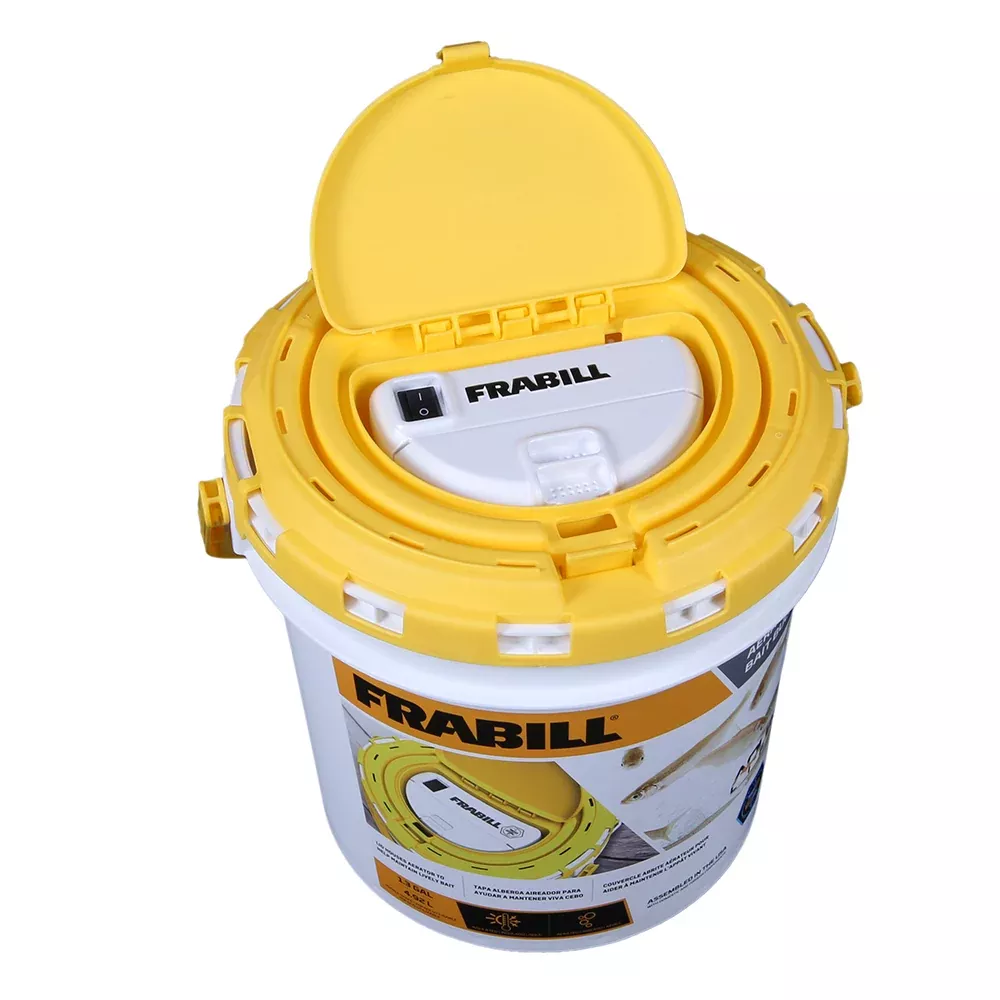 Frabill Dual Fish Bait Bucket w/Aerator Built-In [PMC4825]