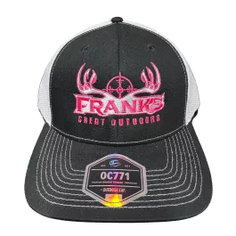 Frank's Antlers LOGO Trucker Hats - Black/Pink