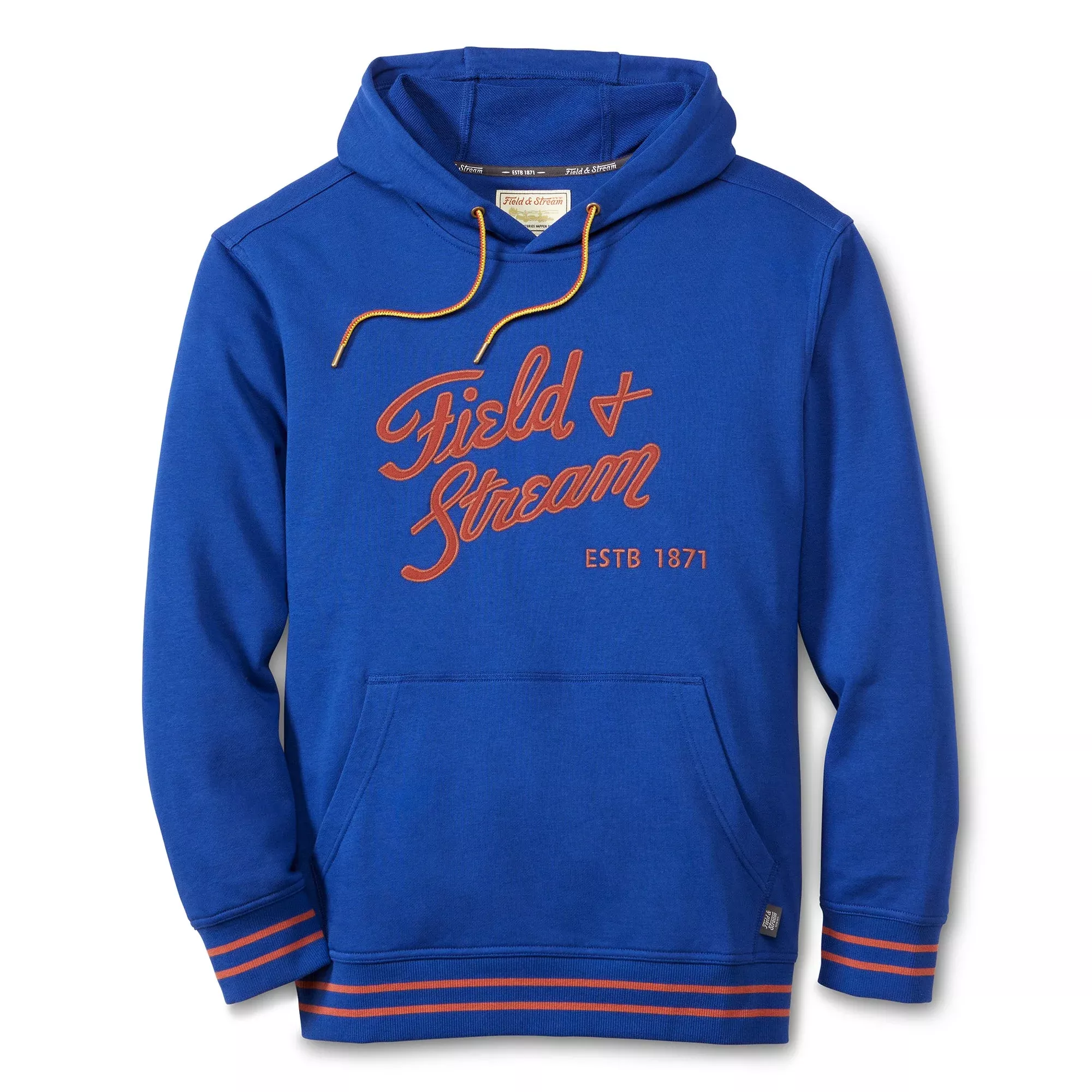 French Terry Applique Hoodie Royal Blue
