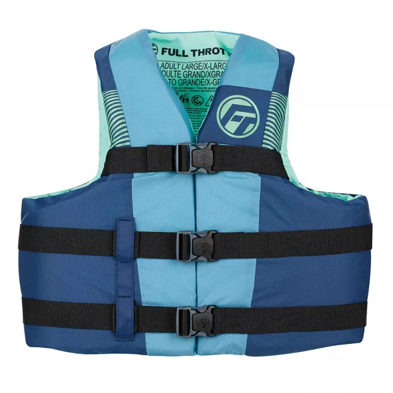 Full Throttle Adult Nylon Life Jacket L/XL Blue