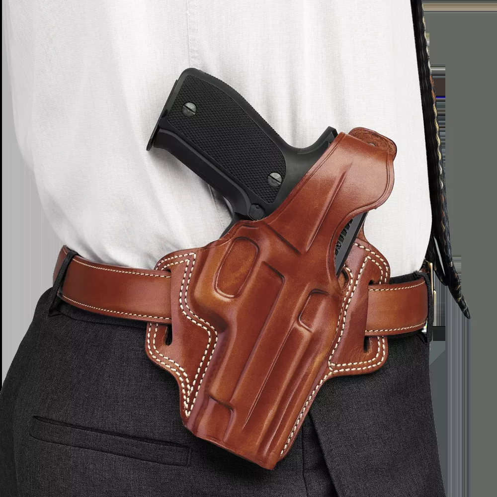 Galco Fletch High RideTan Leather Belt S&W L Frame RH
