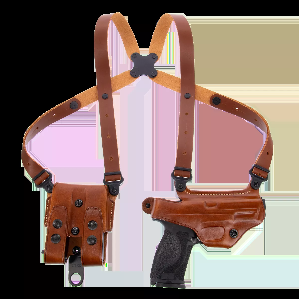Galco Miami Classic Shoulder System S&W M&P 9/40 Steerhide Tan