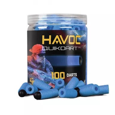 GameFace Havoc Quik Darts (Blue) 100 Count Soft Tip Dart