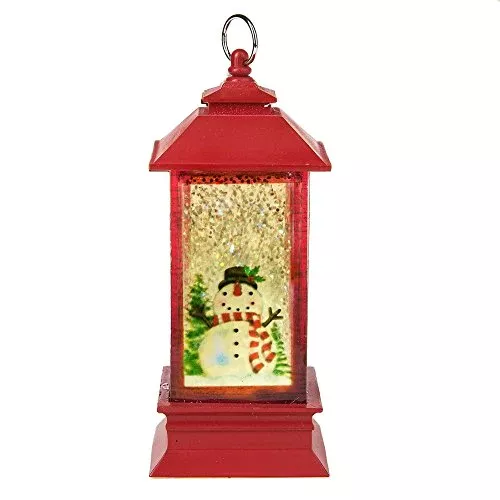 Ganz Lighted LED Lantern With Snowman Mini Shimmer Water Globe #127881